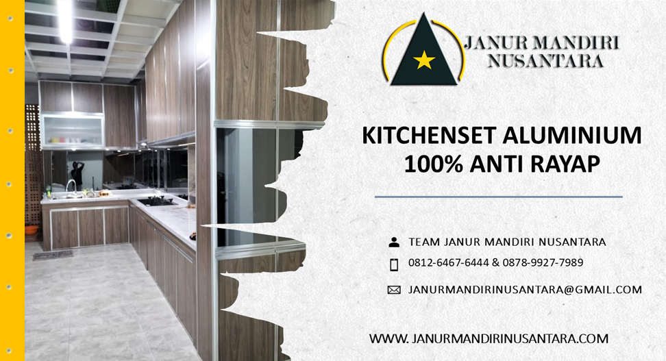 KITCHENSET ALUMINIUM 100% ANTI RAYAP