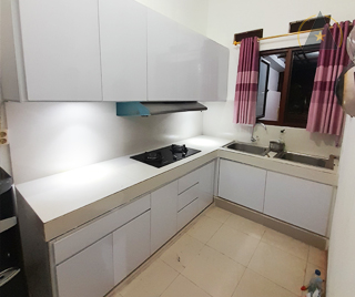 Projek bekasi - kitchenset aluminium pintu pvc board Projek bekasi - kitchenset aluminium pintu pvc board