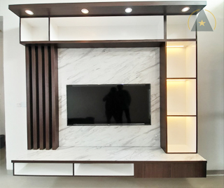 Projek Pak Rizal Sentul - Backdroop tv plywood Projek Pak Rizal Sentul - Backdroop tv plywood