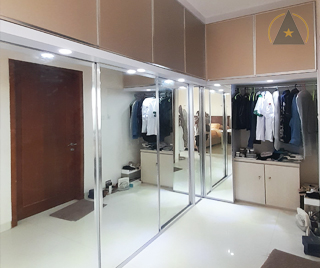 Projek depok - Lemari kaca aluminium Projek depok - Lemari kaca aluminium